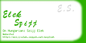 elek szijj business card